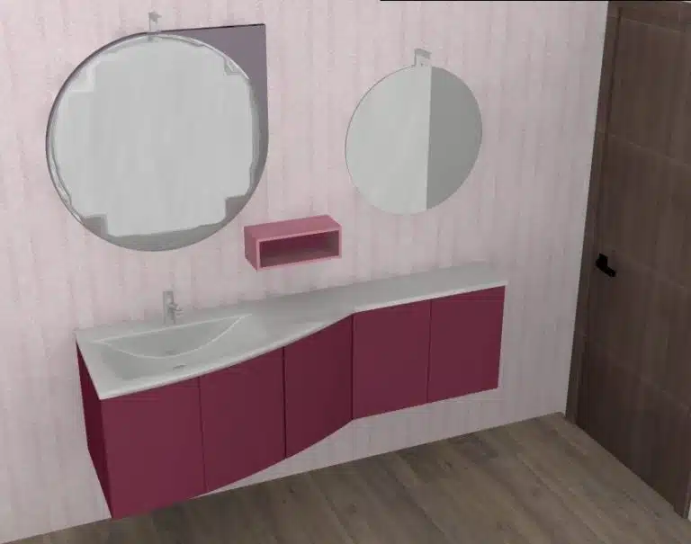 Progetto di arredobagno INTERNO77, rendering 38