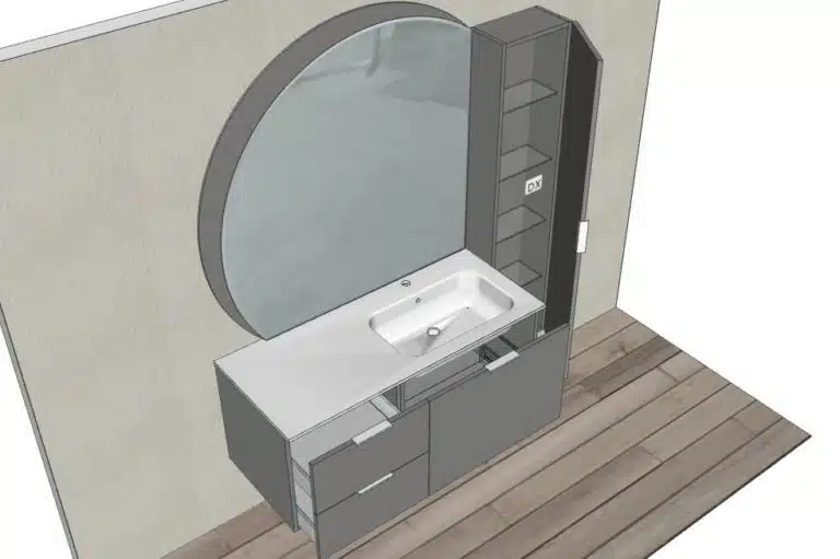 Progetto di arredobagno INTERNO77, rendering 45