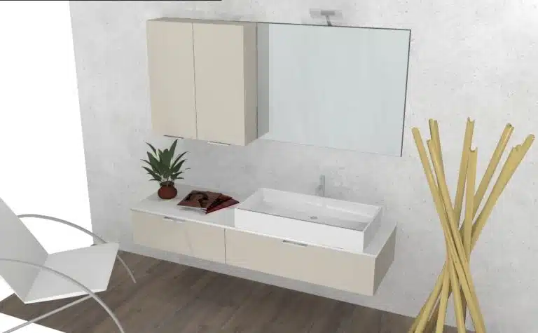Progetto di arredobagno INTERNO77, rendering 47