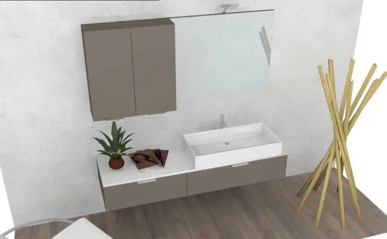 Progetto di arredobagno INTERNO77, rendering 48