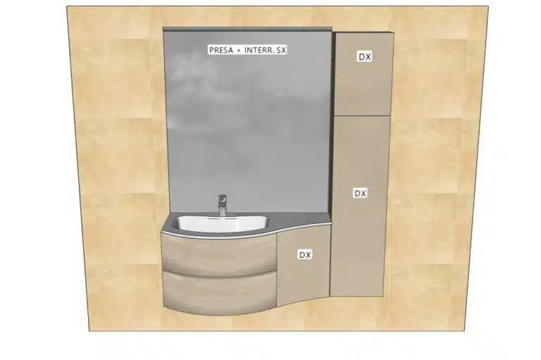 Progetto di arredobagno INTERNO77, rendering 50