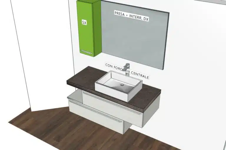 Progetto di arredobagno INTERNO77, rendering 51