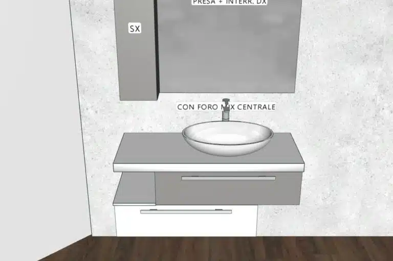 Progetto di arredobagno INTERNO77, rendering 53