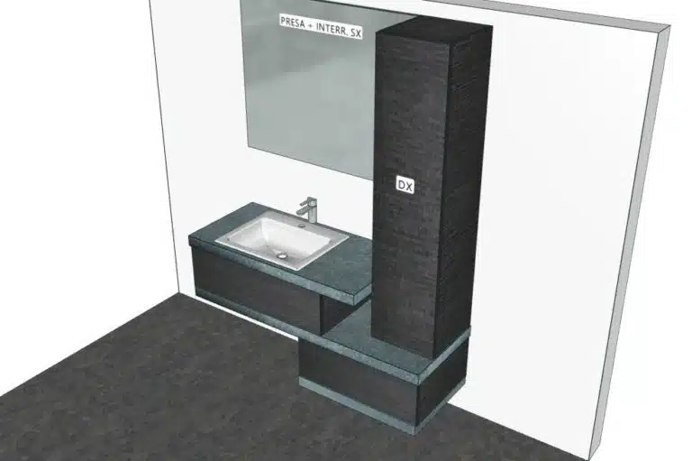 Progetto di arredobagno INTERNO77, rendering 54