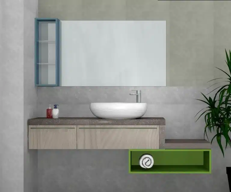Progetto di arredobagno INTERNO77, rendering 58
