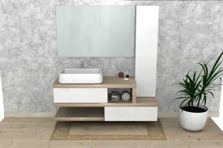 Progetto di arredobagno INTERNO77, rendering 63