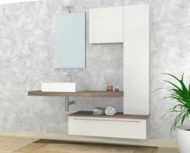 Progetto di arredobagno INTERNO77, rendering 65
