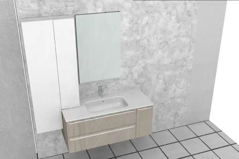 Progetto di arredobagno INTERNO77, rendering 68