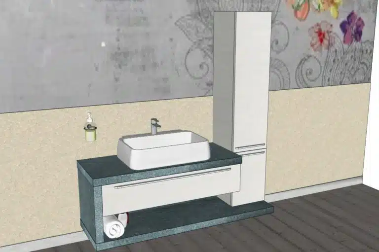 Progetto di arredobagno INTERNO77, rendering 70