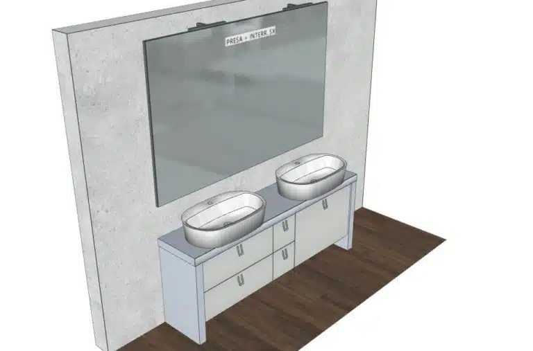 Progetto di arredobagno INTERNO77, rendering 71