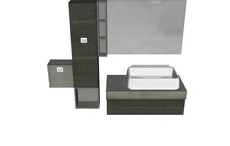 Progetto di arredobagno INTERNO77, rendering 74