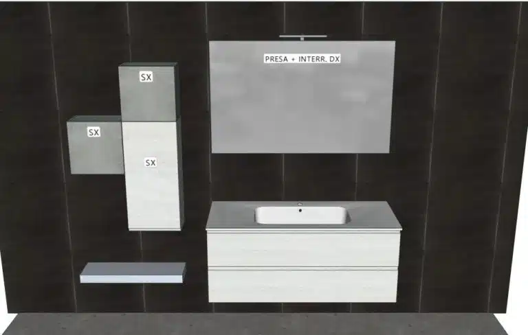 Progetto di arredobagno INTERNO77, rendering 75