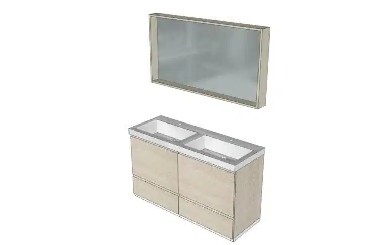 Progetto di arredobagno INTERNO77, rendering 77