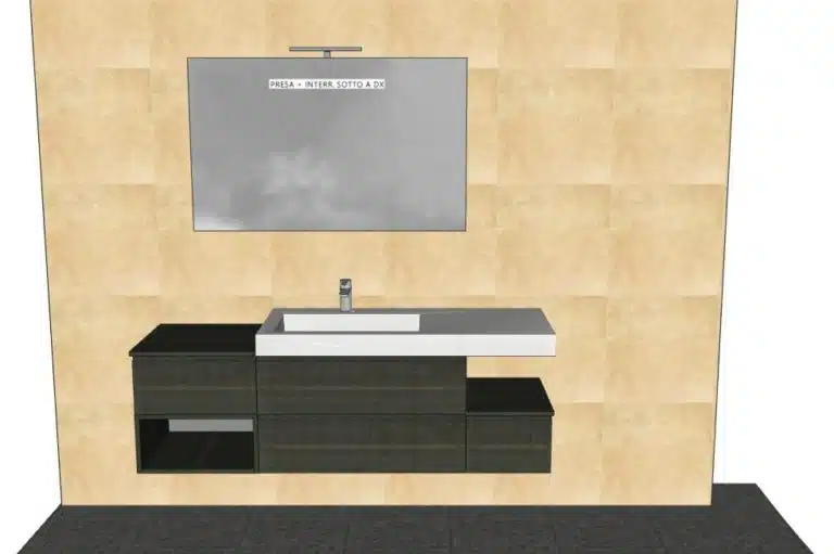 Progetto di arredobagno INTERNO77, rendering 78
