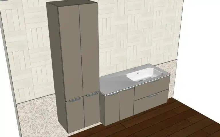 Progetto di arredobagno INTERNO77, rendering 79
