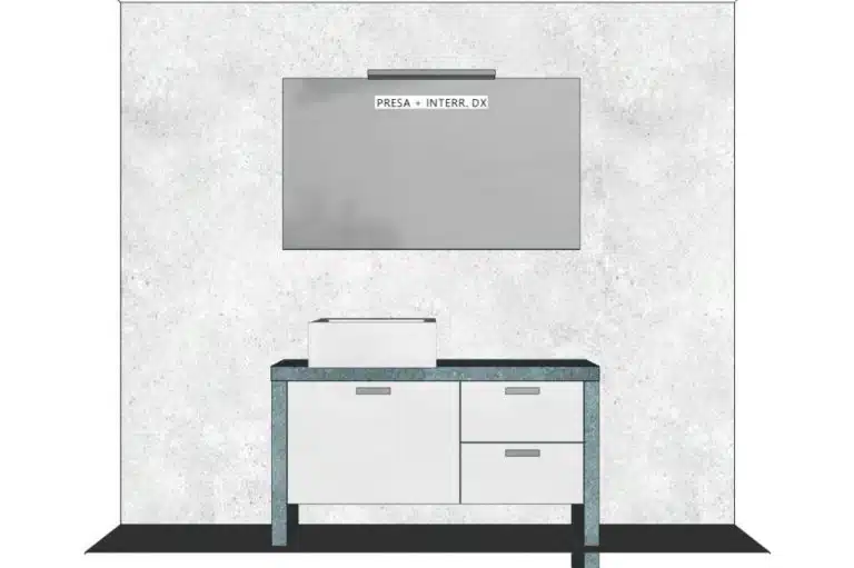 Progetto di arredobagno INTERNO77, rendering 80