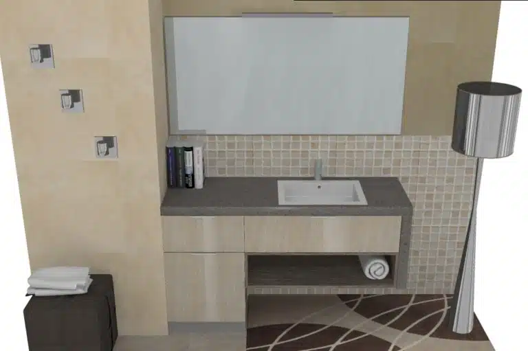Progetto di arredobagno INTERNO77, rendering 84