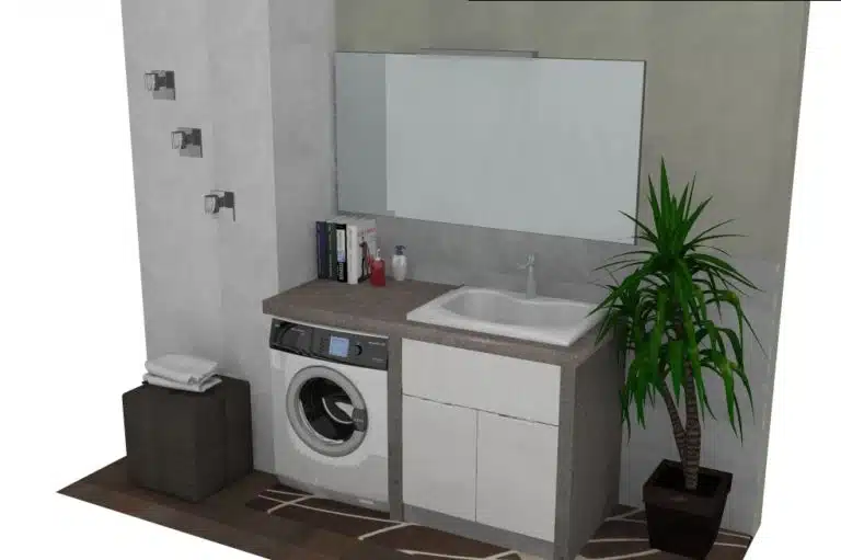 Progetto di arredobagno INTERNO77, rendering 90