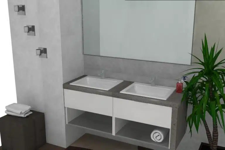 Progetto di arredobagno INTERNO77, rendering 91