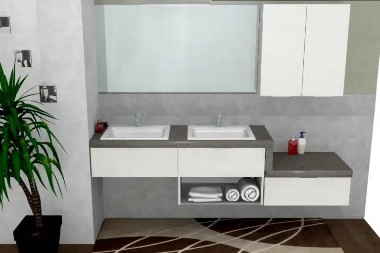 Progetto di arredobagno INTERNO77, rendering 92