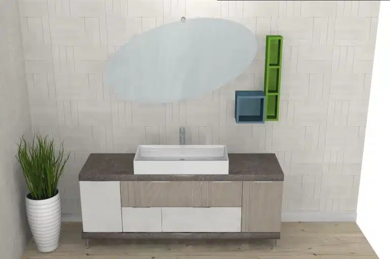 Progetto di arredobagno INTERNO77, rendering 95