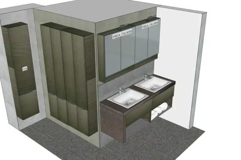 Progetto di arredobagno INTERNO77, rendering 96