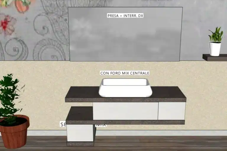 Progetto di arredobagno INTERNO77, rendering 98
