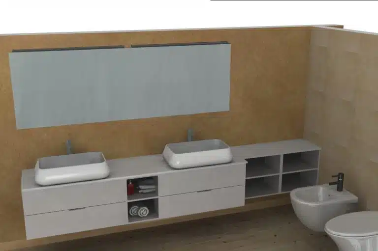 Progetto di arredobagno INTERNO77, rendering 101