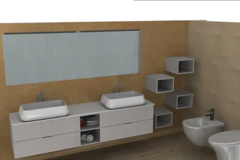 Progetto di arredobagno INTERNO77, rendering 102