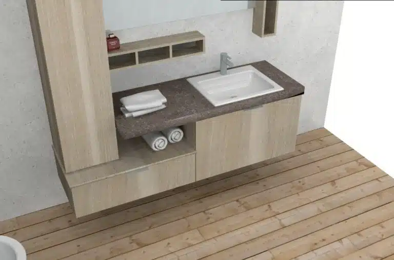 Progetto di arredobagno INTERNO77, rendering 104