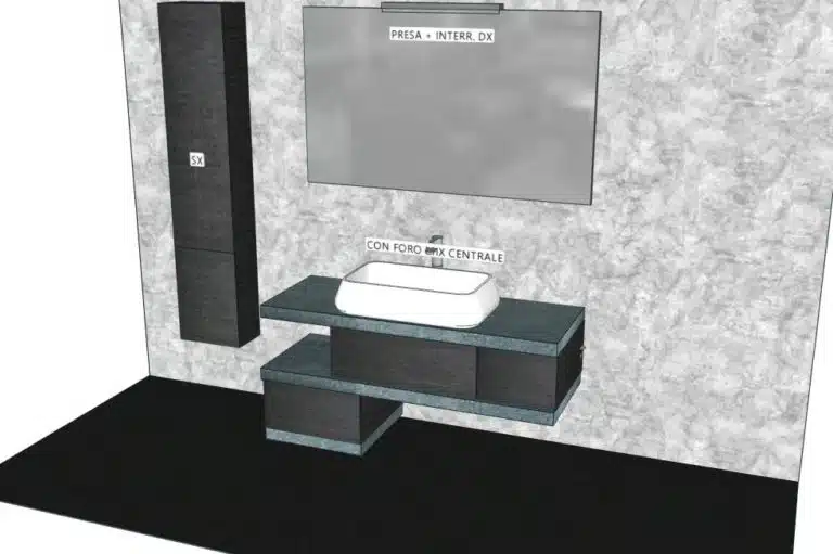Progetto di arredobagno INTERNO77, rendering 105