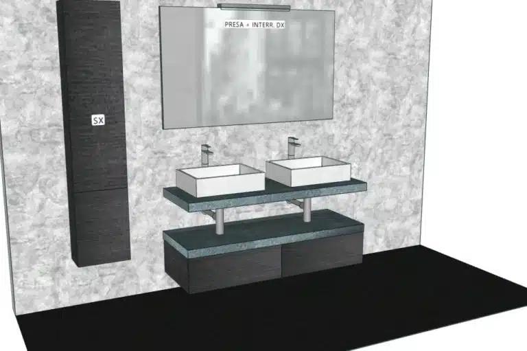 Progetto di arredobagno INTERNO77, rendering 106
