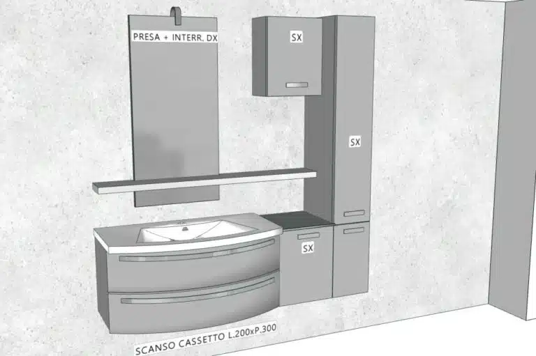 Progetto di arredobagno INTERNO77, rendering 108