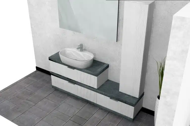 Progetto di arredobagno INTERNO77, rendering 109