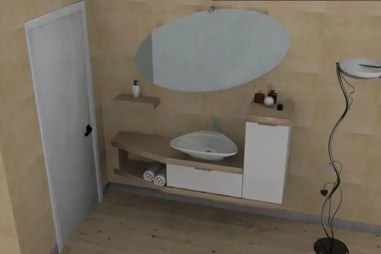 Progetto di arredobagno INTERNO77, rendering 116