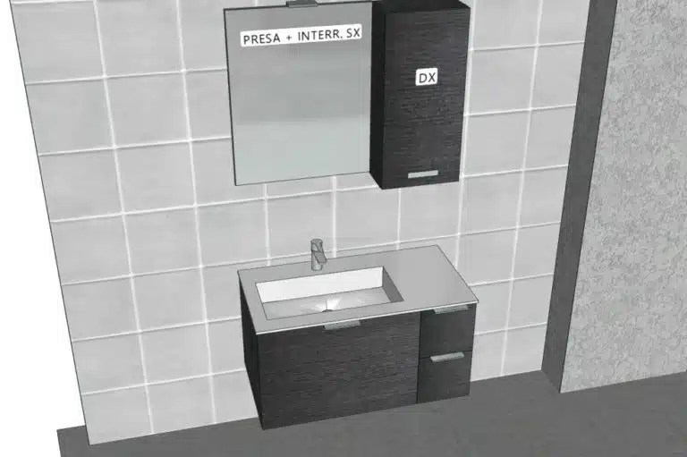 Progetto di arredobagno INTERNO77, rendering 123