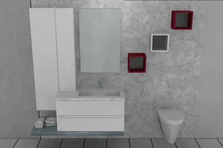 Progetto di arredobagno INTERNO77, rendering 126
