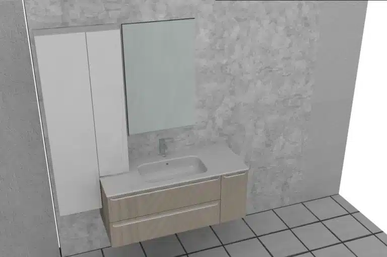 Progetto di arredobagno INTERNO77, rendering 127