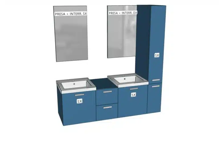 Progetto di arredobagno INTERNO77, rendering 133