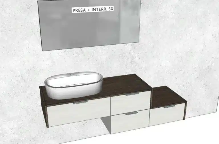 Progetto di arredobagno INTERNO77, rendering 135