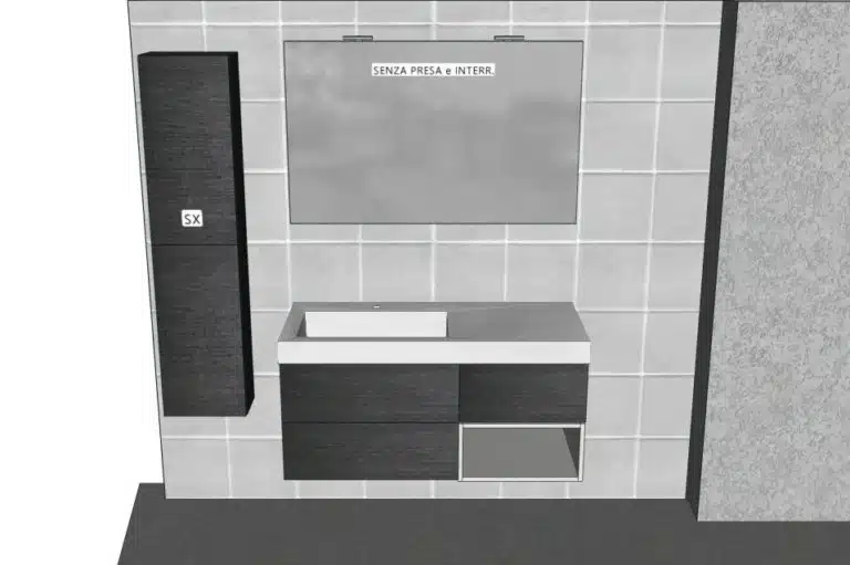 Progetto di arredobagno INTERNO77, rendering 144
