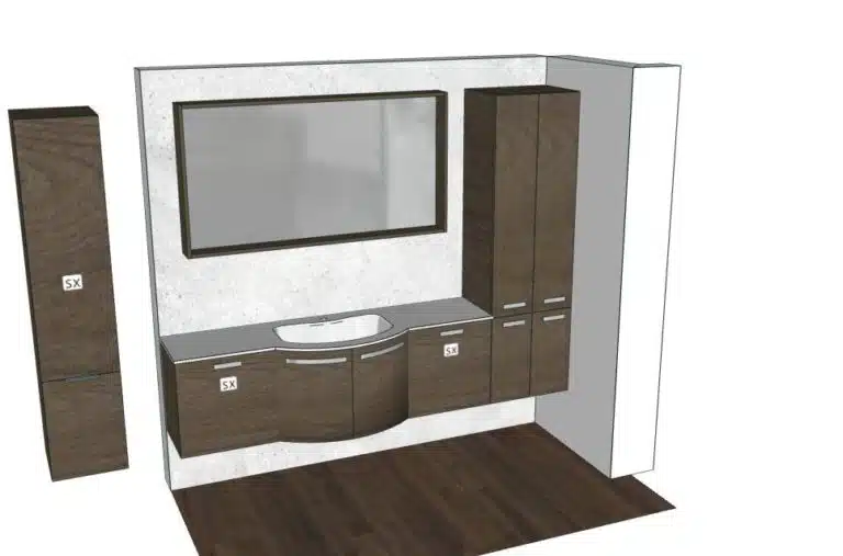 Progetto di arredobagno INTERNO77, rendering 146