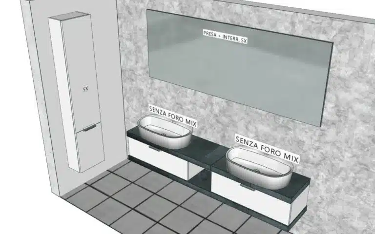 Progetto di arredobagno INTERNO77, rendering 147
