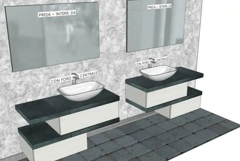 Progetto di arredobagno INTERNO77, rendering 152