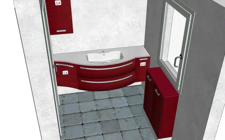 Progetto di arredobagno INTERNO77, rendering 153