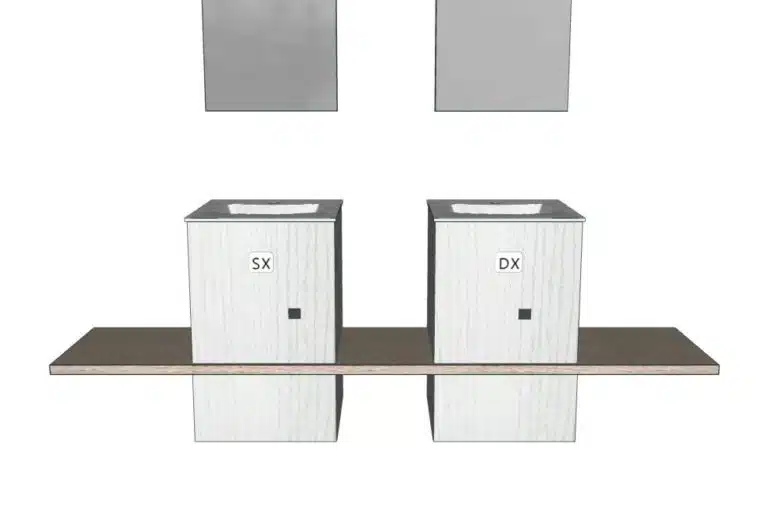Progetto di arredobagno INTERNO77, rendering 157