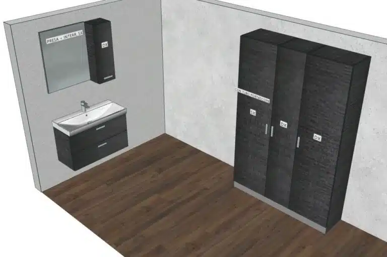 Progetto di arredobagno INTERNO77, rendering 161