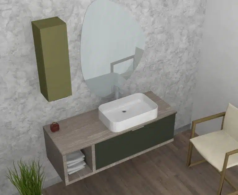 Progetto di arredobagno INTERNO77, rendering 163