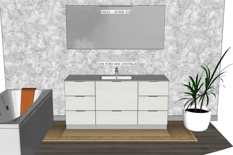 Progetto di arredobagno INTERNO77, rendering 164
