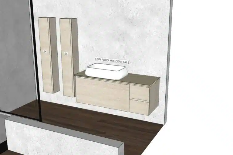 Progetto di arredobagno INTERNO77, rendering 165